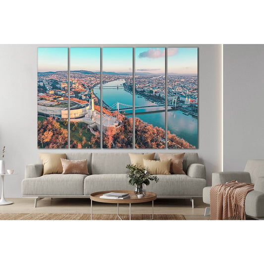 Nice View Of Budapest №SL339 Ready to Hang Canvas Print - Zellart Canvas Prints 0new, ALL_Products, Cityscapes & Skylines