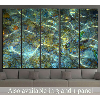 Nice water ripples with a fish №1391 Ready to Hang Canvas Print - Zellart Canvas Prints ALL_Products, s-1391