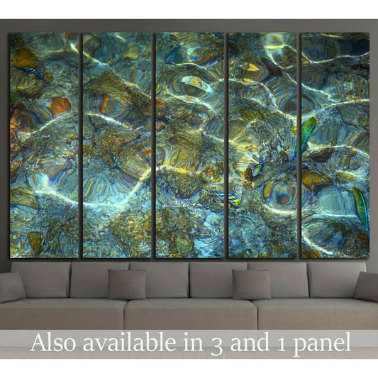 Nice water ripples with a fish №1391 Ready to Hang Canvas Print - Zellart Canvas Prints ALL_Products, s-1391
