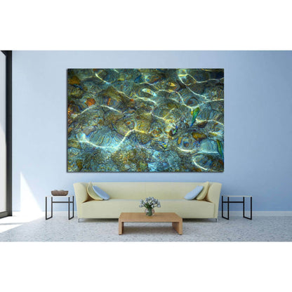 Nice water ripples with a fish №1391 Ready to Hang Canvas PrintCanvas art arrives ready to hang, with hanging accessories included and no additional framing required. Every canvas print is hand-crafted, made on-demand at our workshop and expertly stretche