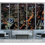 Night Scene of Toronto Skyscrapers viewed from CN tower, Toronto, Ontario, Canada №2010 Ready to Hang Canvas Print