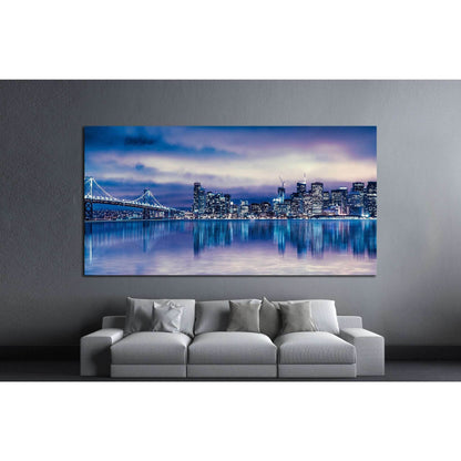 Night view of beautiful San Francisco California №1118 Ready to Hang Canvas PrintCanvas art arrives ready to hang, with hanging accessories included and no additional framing required. Every canvas print is hand-crafted, made on-demand at our workshop and