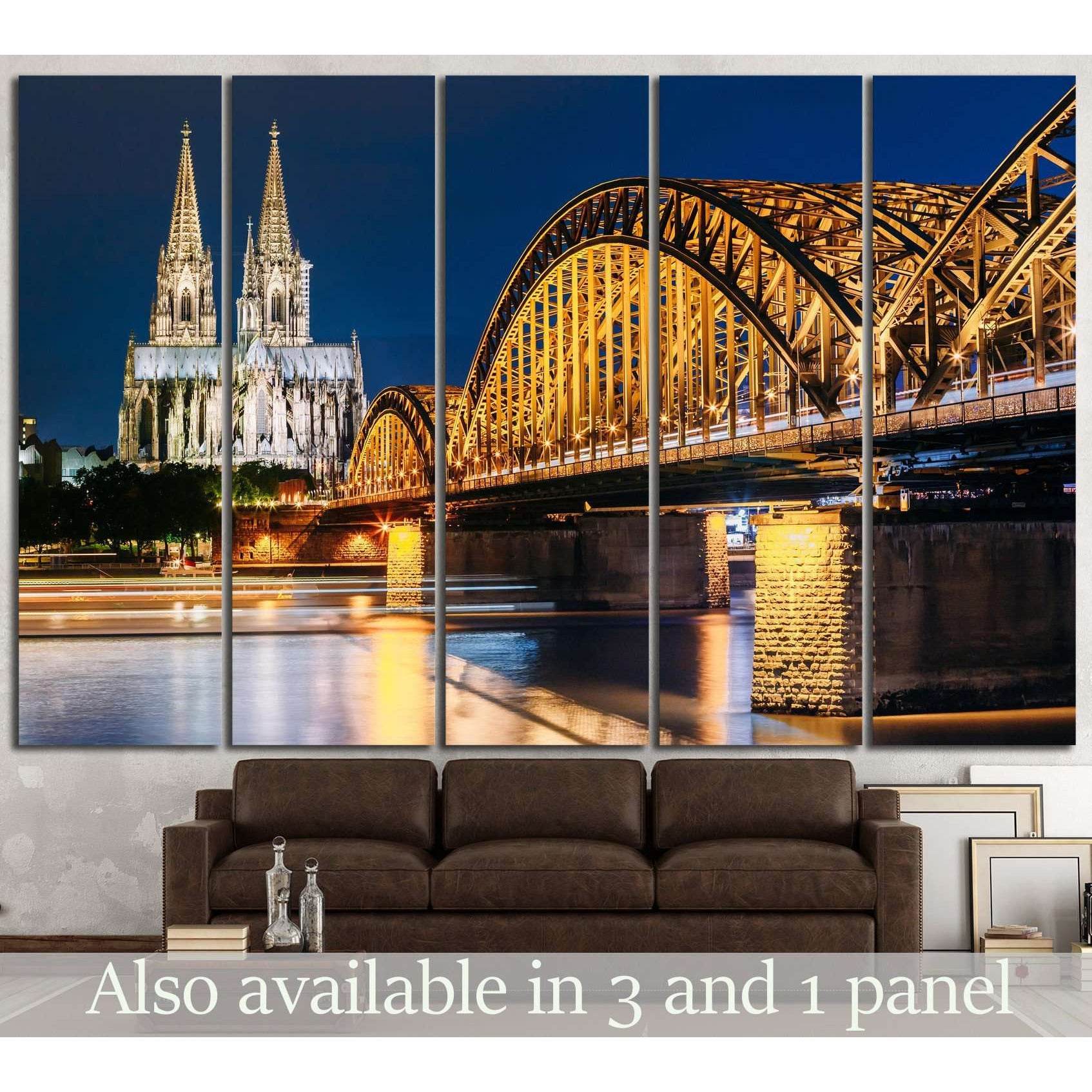 Night View Of Cologne Cathedral №859 Ready to Hang Canvas PrintCanvas art arrives ready to hang, with hanging accessories included and no additional framing required. Every canvas print is hand-crafted, made on-demand at our workshop and expertly stretche