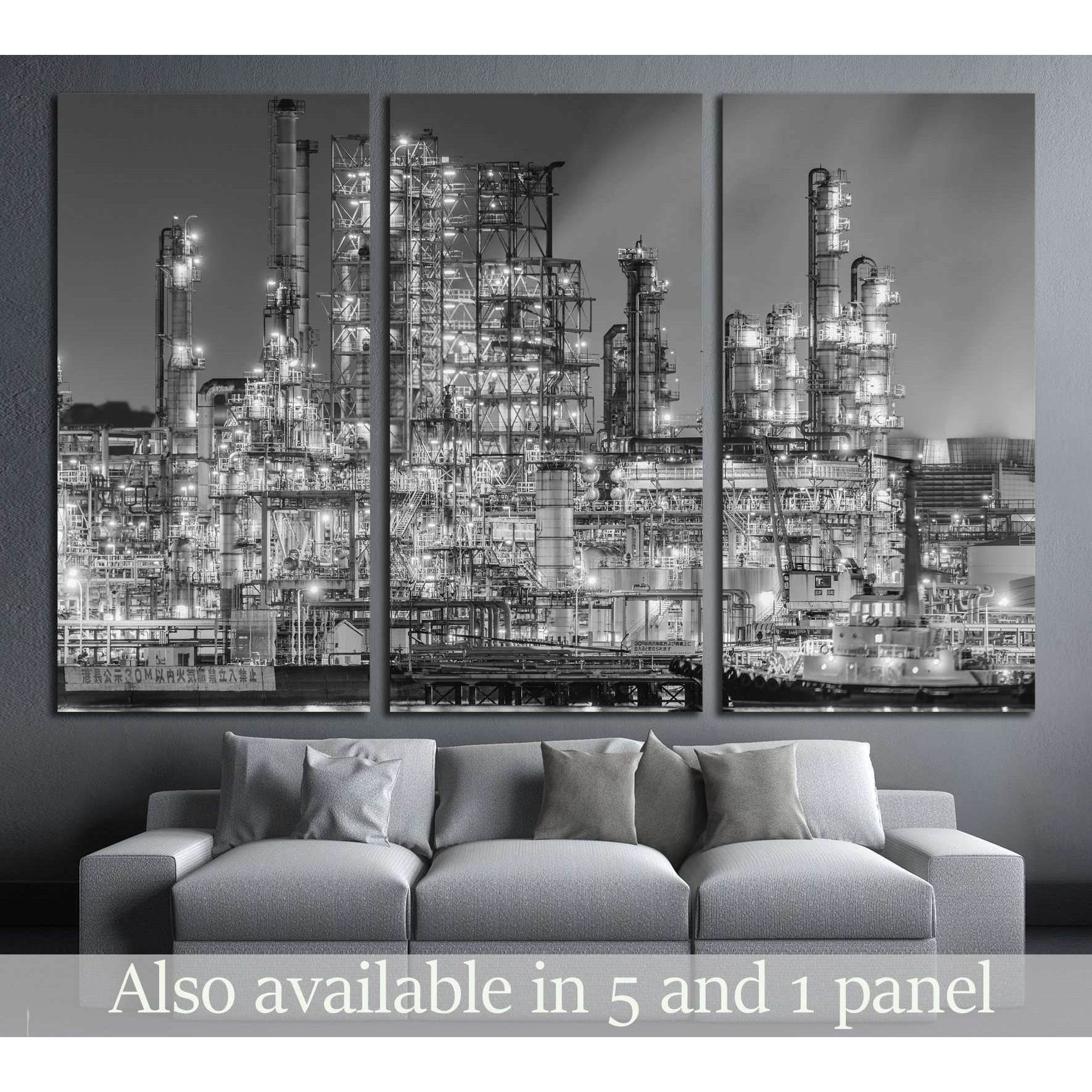 Night view of factory №2412 Ready to Hang Canvas PrintCanvas art arrives ready to hang, with hanging accessories included and no additional framing required. Every canvas print is hand-crafted, made on-demand at our workshop and expertly stretched around