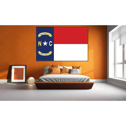 North Carolina Flag №827 Ready to Hang Canvas Print - Zellart Canvas Prints ALL_Products, z-827