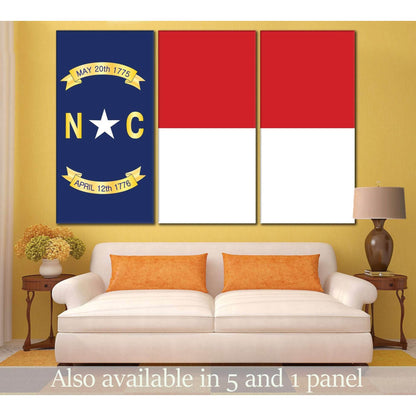 North Carolina Flag №827 Ready to Hang Canvas Print - Zellart Canvas Prints ALL_Products, z-827