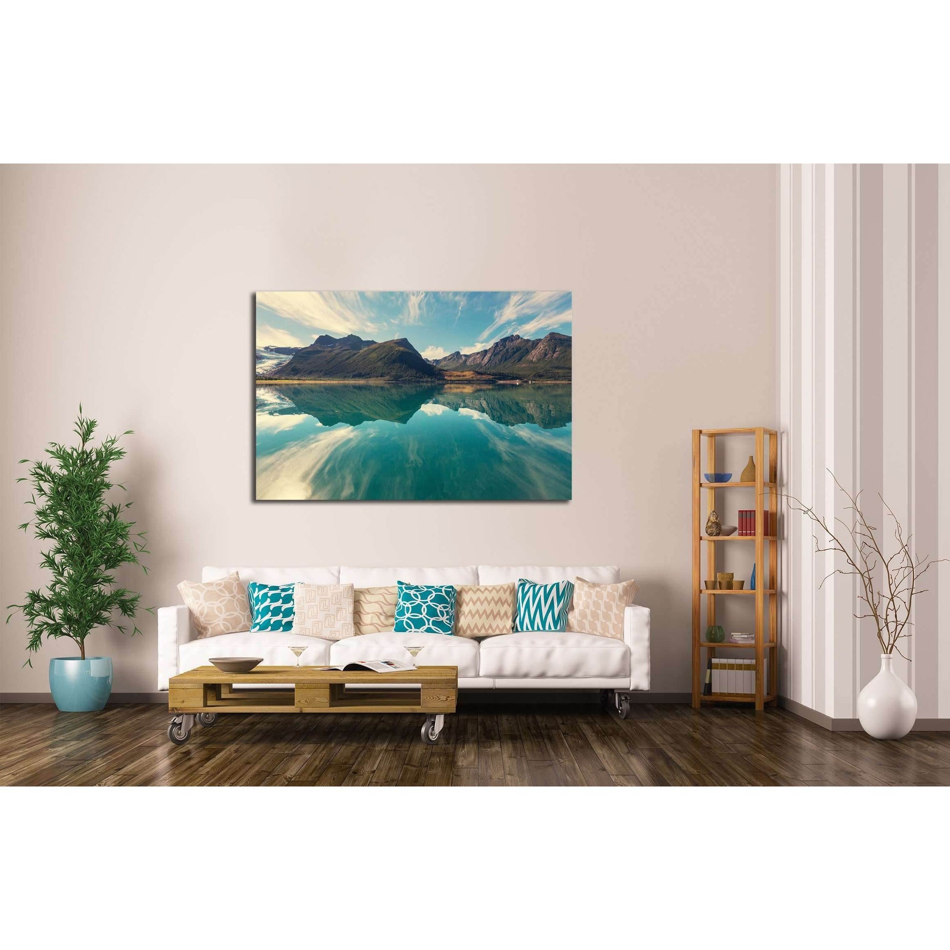 Norway landscapes №2705 Ready to Hang Canvas Print - Zellart Canvas Prints ALL_Products, s-2705