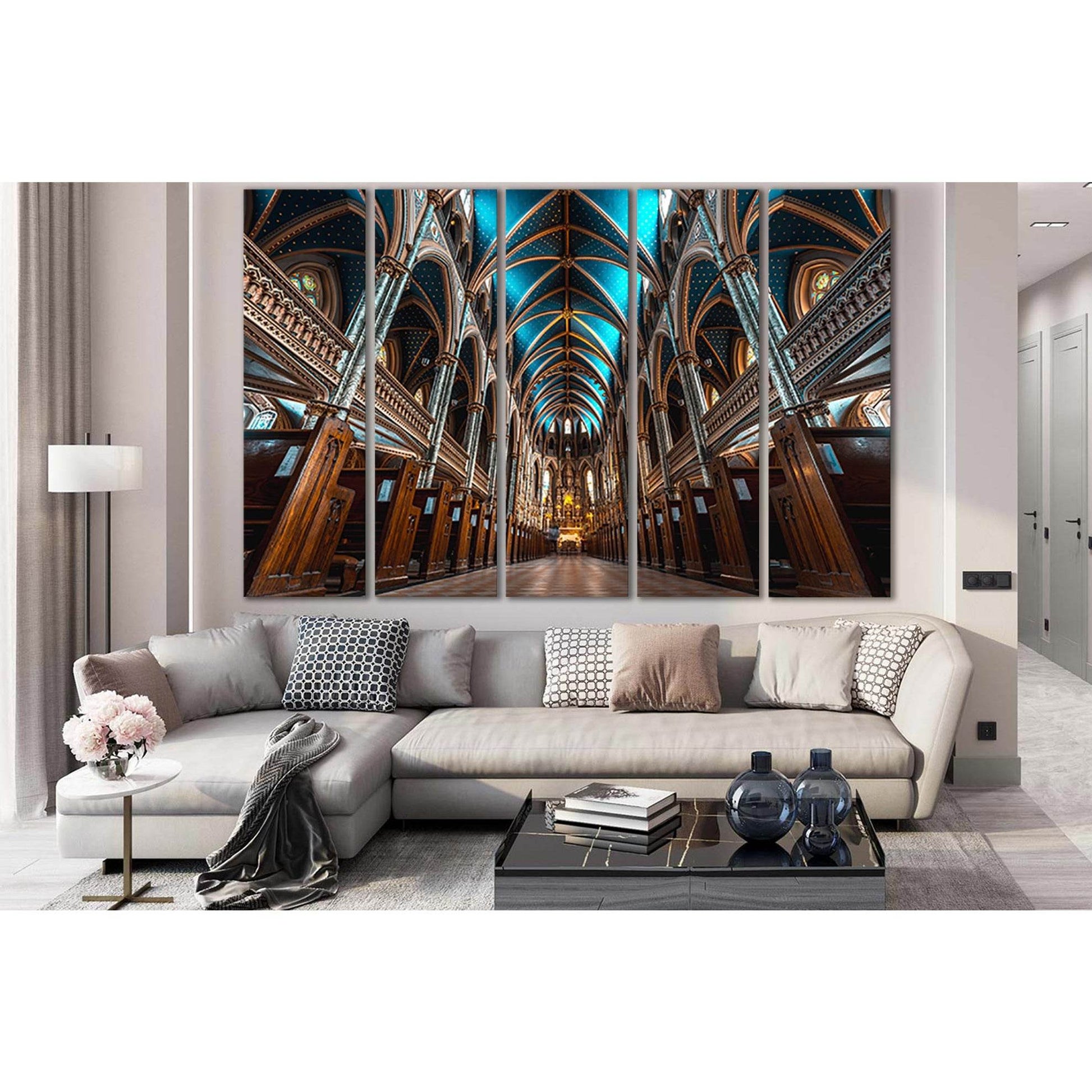 Notre Dame Cathedral Ottawa №SL1398 Ready to Hang Canvas Print - Zellart Canvas Prints 0new, ALL_Products, Architecture