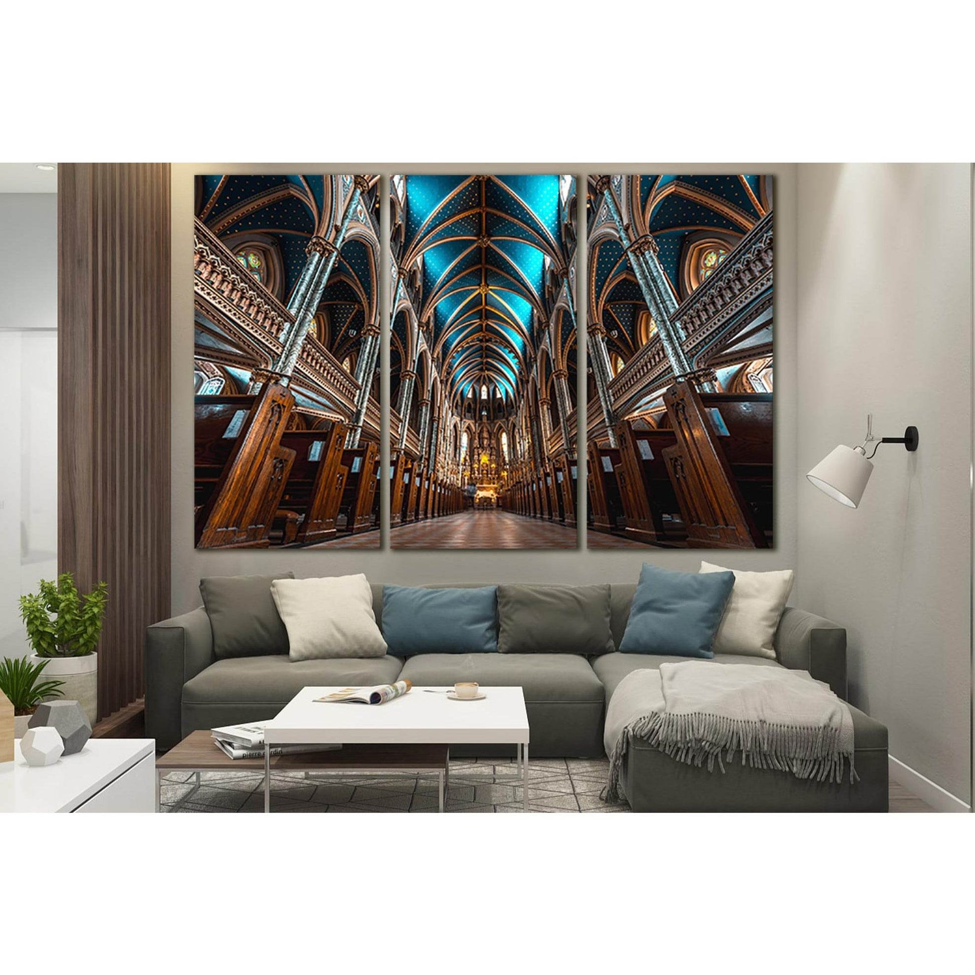 Notre Dame Cathedral Ottawa №SL1398 Ready to Hang Canvas Print - Zellart Canvas Prints 0new, ALL_Products, Architecture