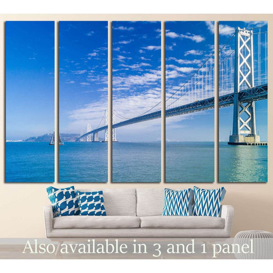 Oakland-bay Bridge, San Francisco №1640 Ready to Hang Canvas Print - Zellart Canvas Prints ALL_Products, s-1640