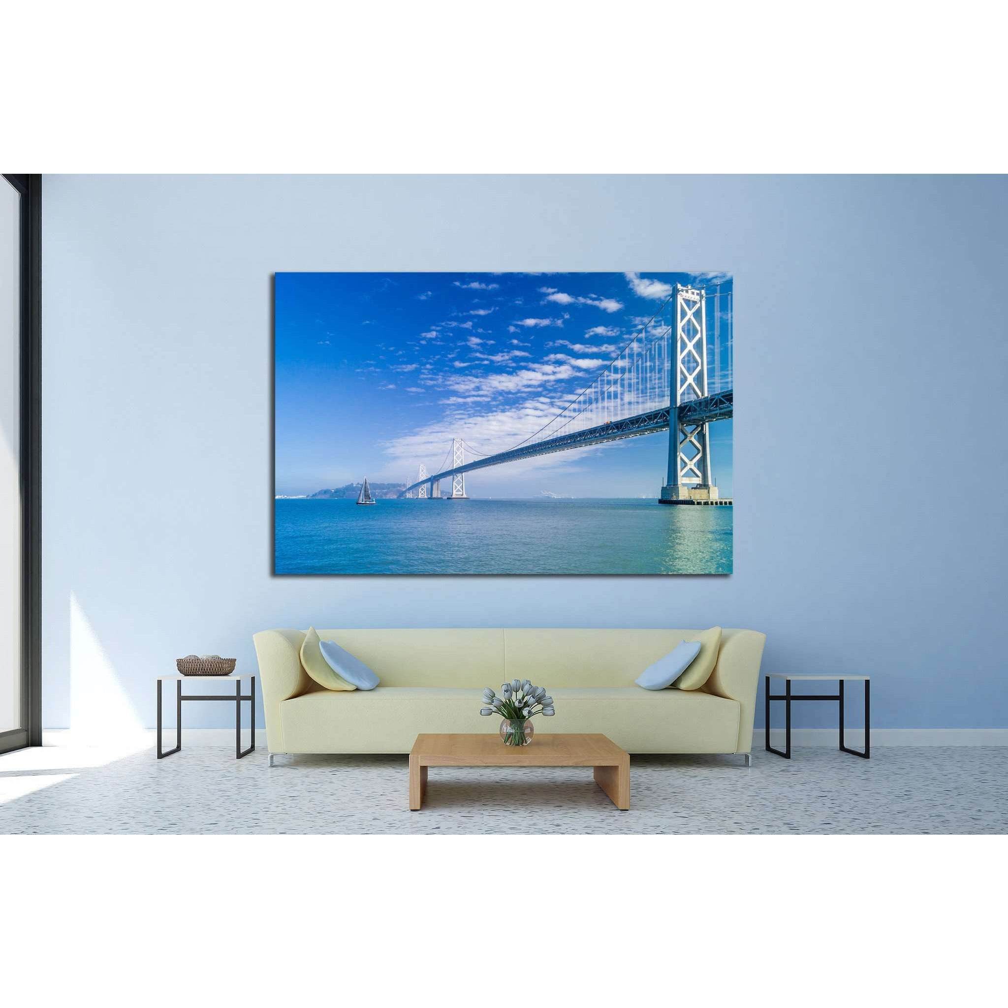 Oakland-bay Bridge, San Francisco №1640 Ready to Hang Canvas Print