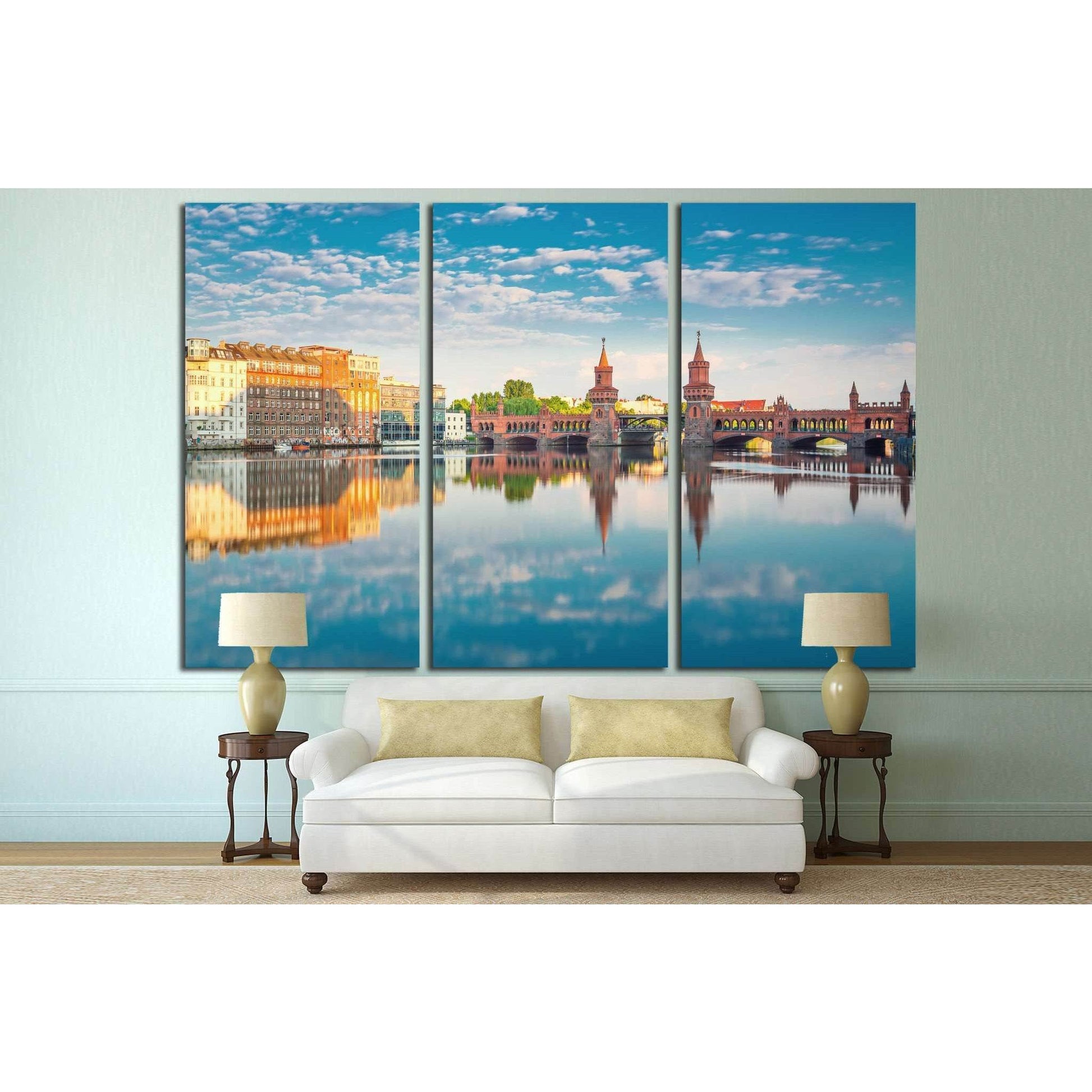 Oberbaumbruecke Berlin №1177 Ready to Hang Canvas Print - Zellart Canvas Prints ALL_Products, s-1177