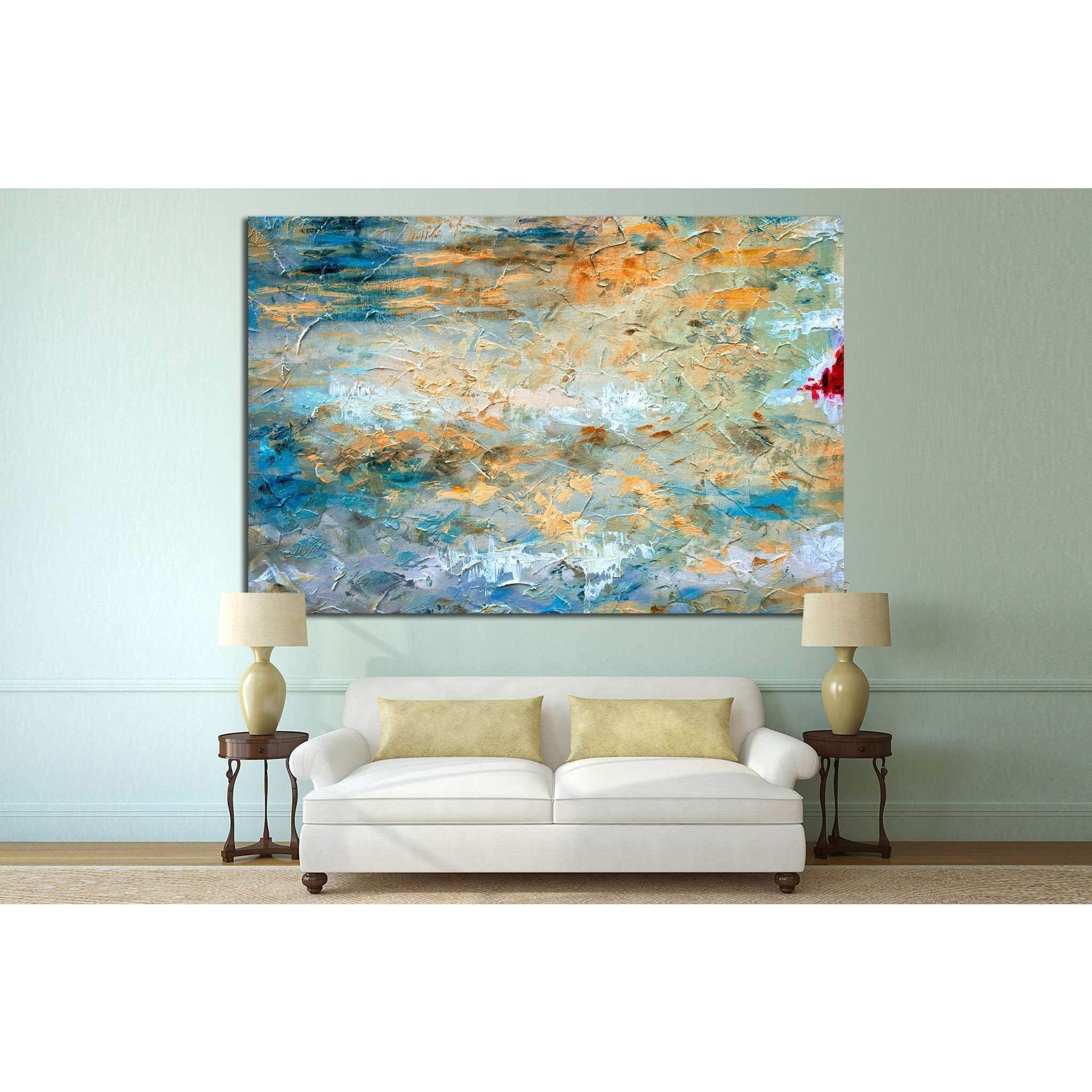 Oil painting Abstraction №8 Ready to Hang Canvas Print