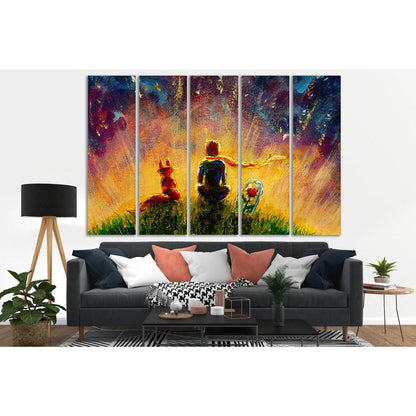Oil Painting Little Prince №SL612 Ready to Hang Canvas Print - Zellart Canvas Prints 0new, ALL_Products, Oil Painting Wall Art