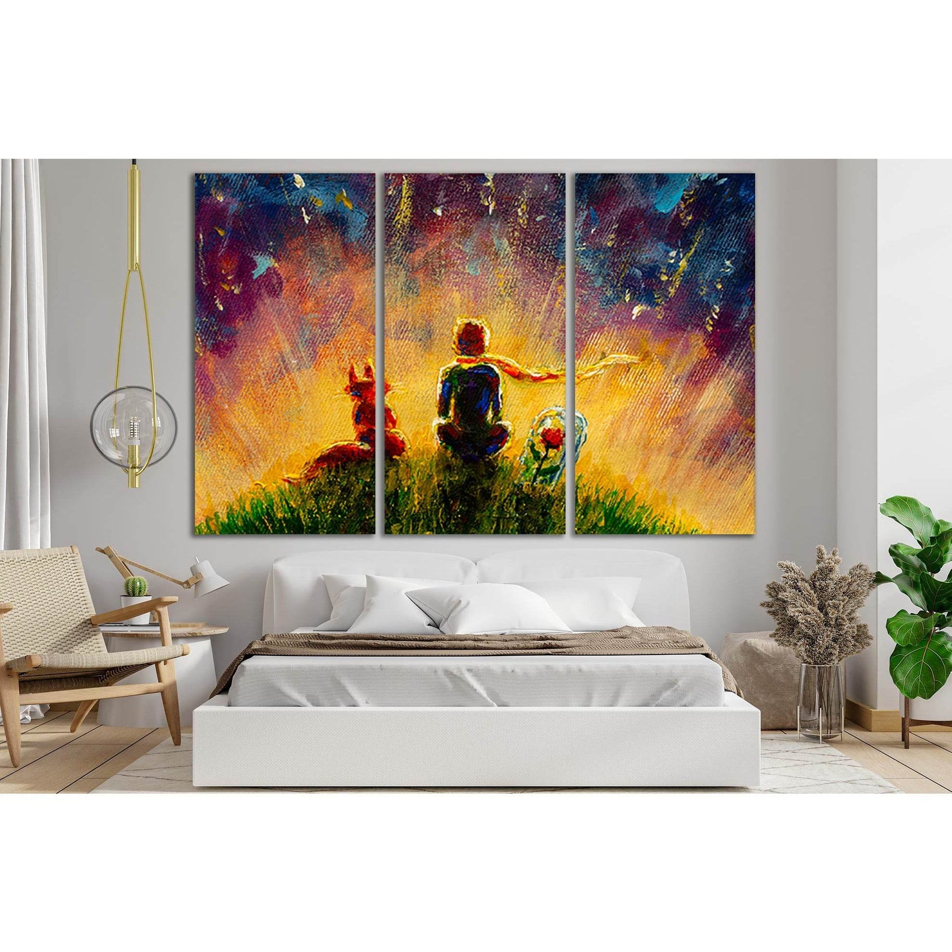 Oil Painting Little Prince №SL612 Ready to Hang Canvas Print - Zellart Canvas Prints 0new, ALL_Products, Oil Painting Wall Art