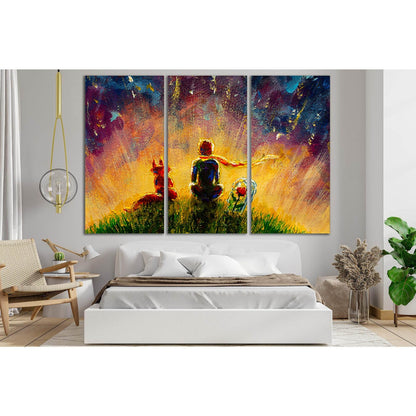 Oil Painting Little Prince №SL612 Ready to Hang Canvas Print - Zellart Canvas Prints 0new, ALL_Products, Oil Painting Wall Art