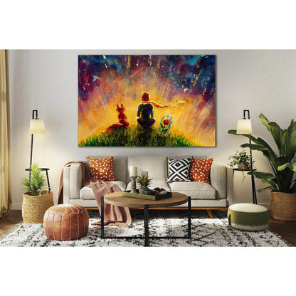 Oil Painting Little Prince №SL612 Ready to Hang Canvas Print - Zellart Canvas Prints 0new, ALL_Products, Oil Painting Wall Art