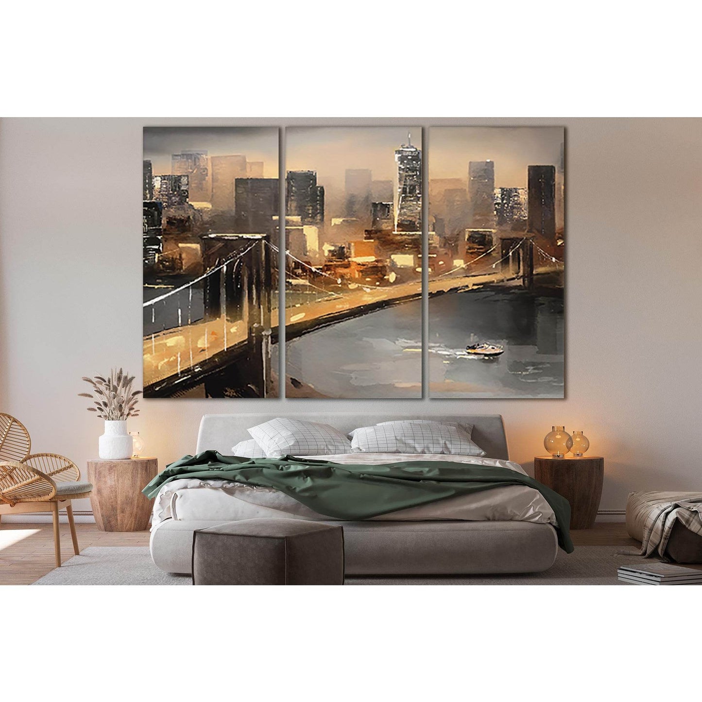 Oil Painting On Canvas New York №SL583 Ready to Hang Canvas Print - Zellart Canvas Prints 0_NY_ART, 0new, ALL_Products, Oil Painting Wall Art