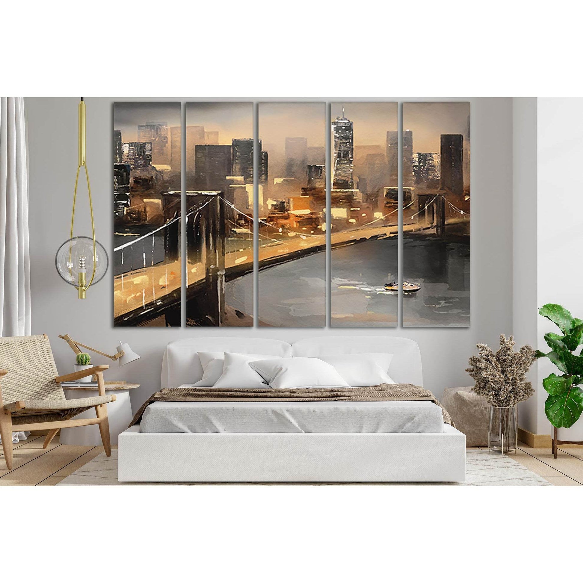 Oil Painting On Canvas New York №SL583 Ready to Hang Canvas Print - Zellart Canvas Prints 0_NY_ART, 0new, ALL_Products, Oil Painting Wall Art