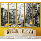 oil painting street view of New York №1563 Ready to Hang Canvas Print
