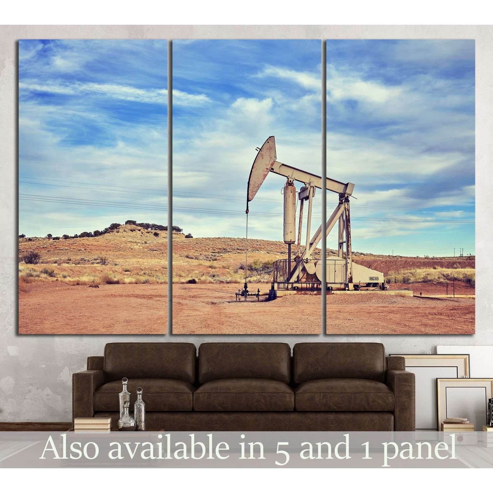 oil pump №865 Ready to Hang Canvas Print - Zellart Canvas Prints ALL_Products, s-865