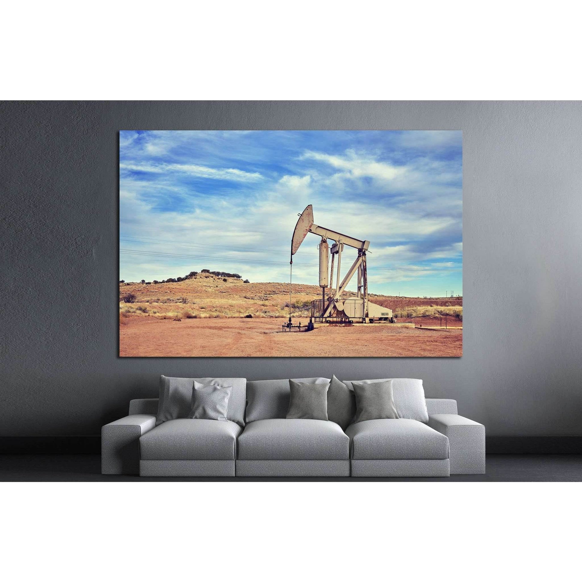 oil pump №865 Ready to Hang Canvas Print - Zellart Canvas Prints ALL_Products, s-865