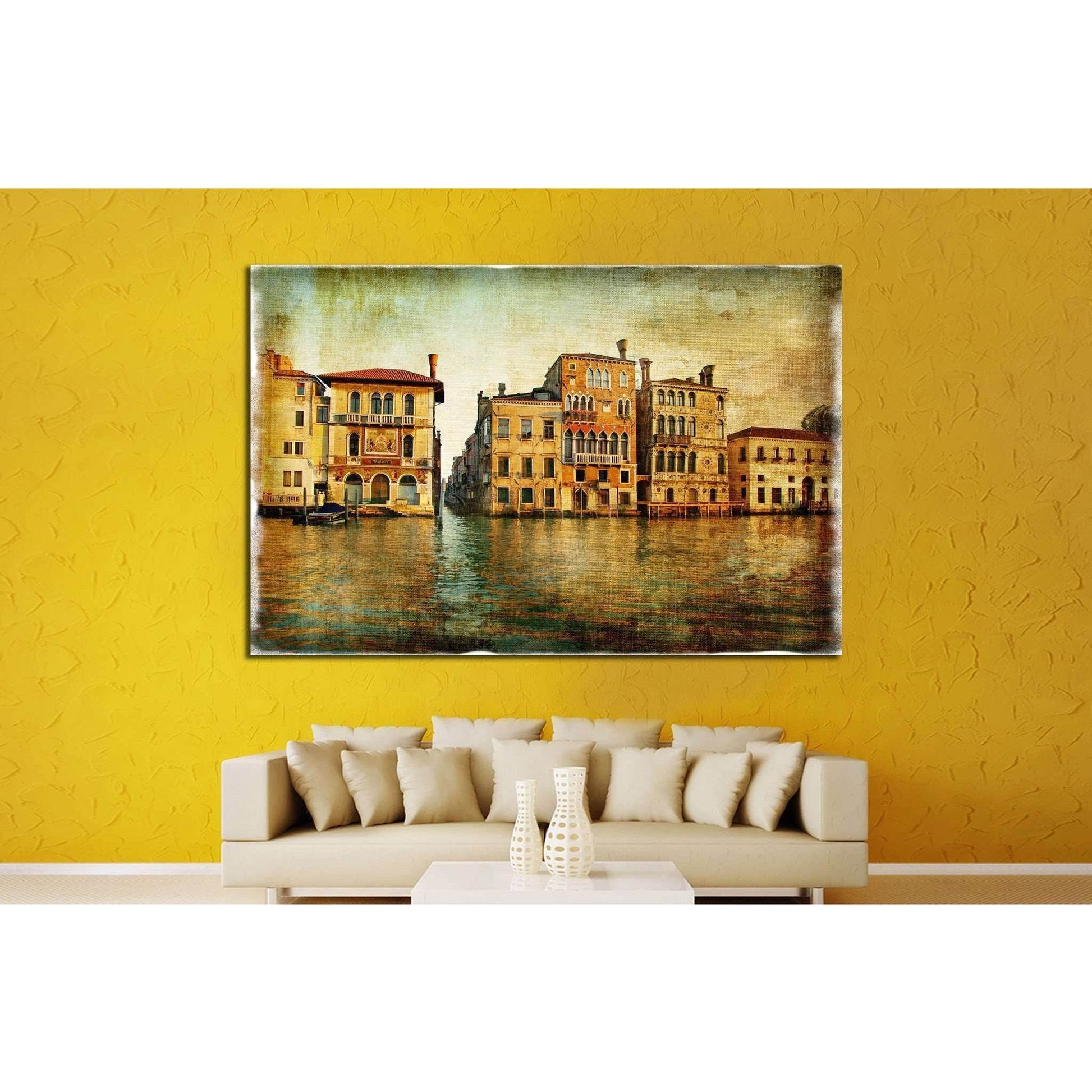 old beautiful Venice №757 Ready to Hang Canvas Print - Zellart Canvas Prints ALL_Products, s-757