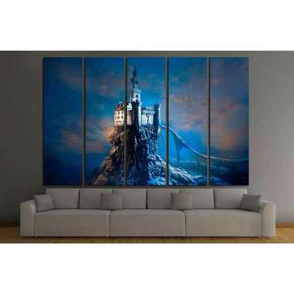 Old castle on the hill №713 Ready to Hang Canvas Print - Zellart Canvas Prints ALL_Products, s-713