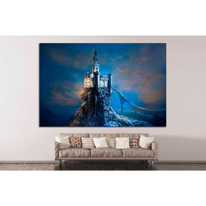 Old castle on the hill №713 Ready to Hang Canvas Print - Zellart Canvas Prints ALL_Products, s-713
