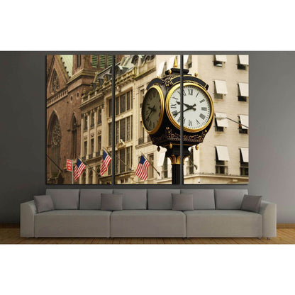 old clock, new york №864 Ready to Hang Canvas Print - Zellart Canvas Prints 0_NY_ART, ALL_Products, s-864