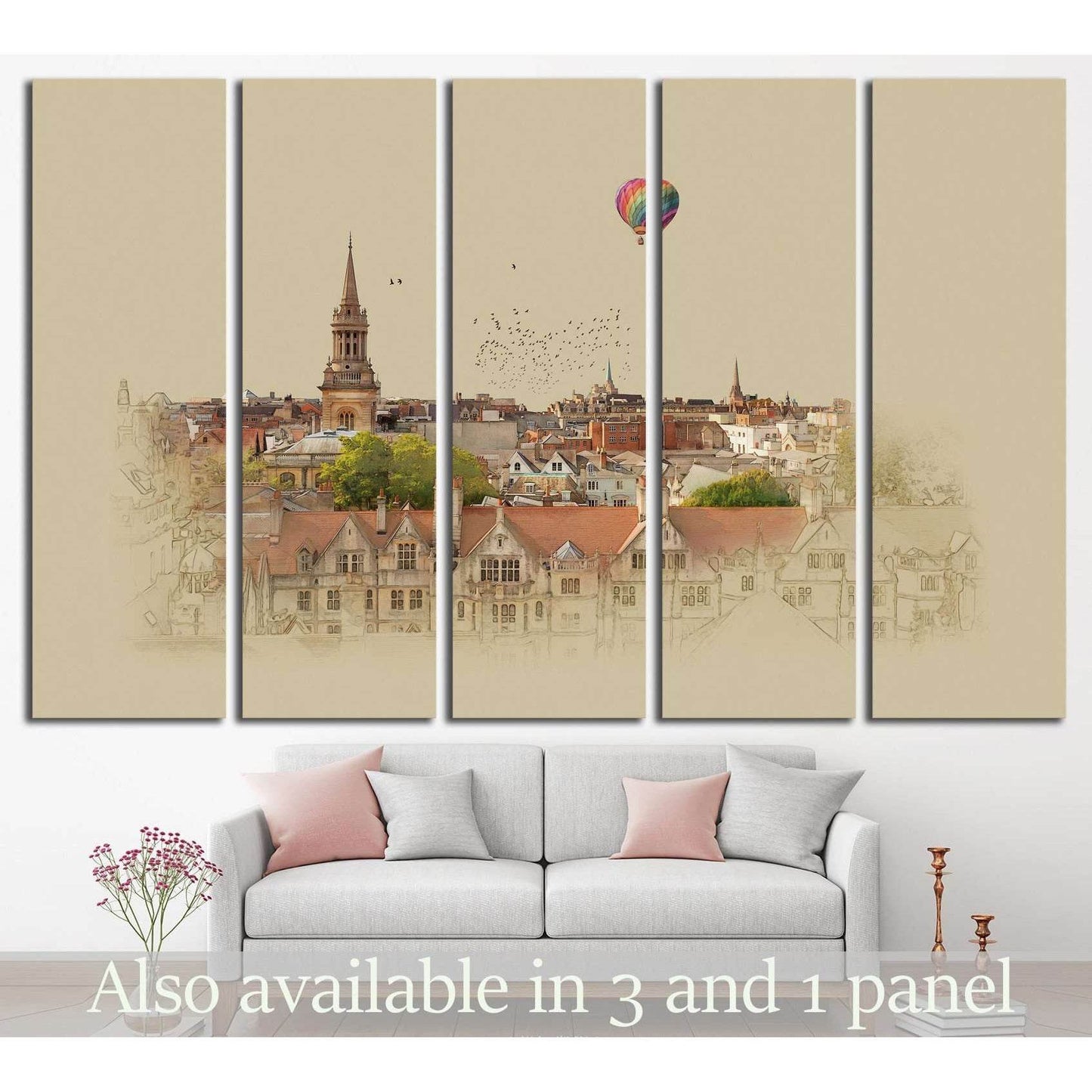 Old English landscape №575 Ready to Hang Canvas Print - Zellart Canvas Prints ALL_Products, s-575
