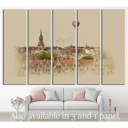 Old English landscape №575 Ready to Hang Canvas Print - Zellart Canvas Prints ALL_Products, s-575