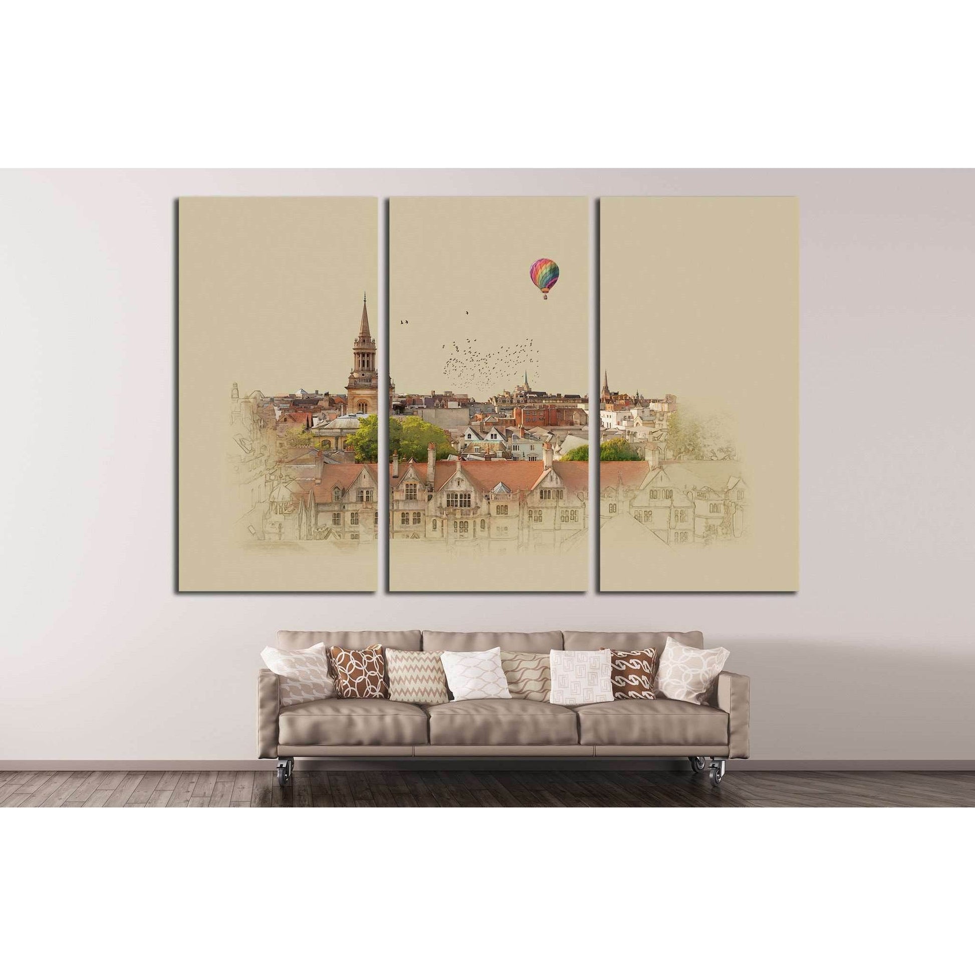 Old English landscape №575 Ready to Hang Canvas Print - Zellart Canvas Prints ALL_Products, s-575