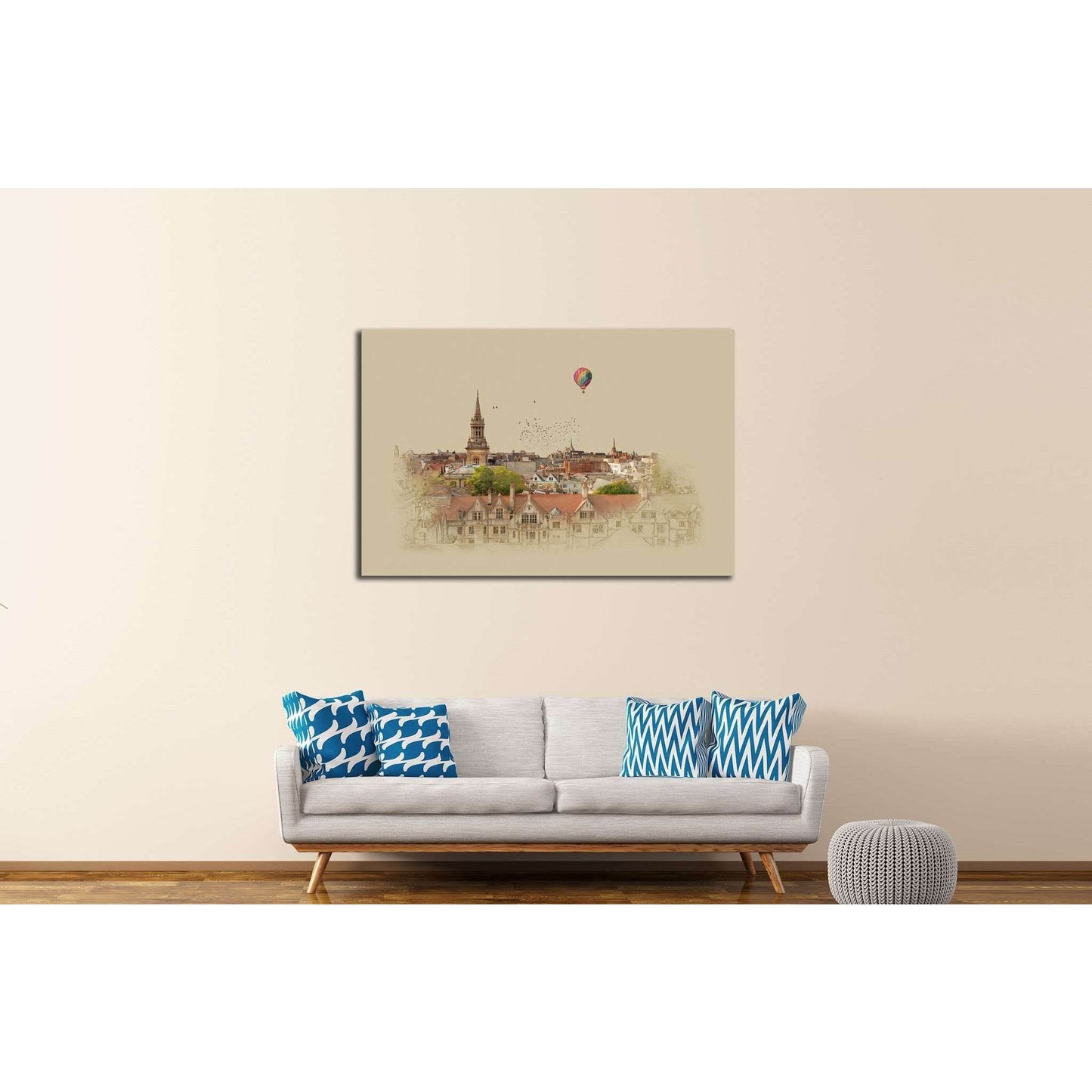 Old English landscape №575 Ready to Hang Canvas Print - Zellart Canvas Prints ALL_Products, s-575