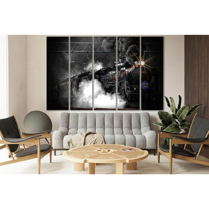 Old Steam Train №SL750 Ready to Hang Canvas Print - Zellart Canvas Prints 0new, ALL_Products, Engine, Engines Wall Art