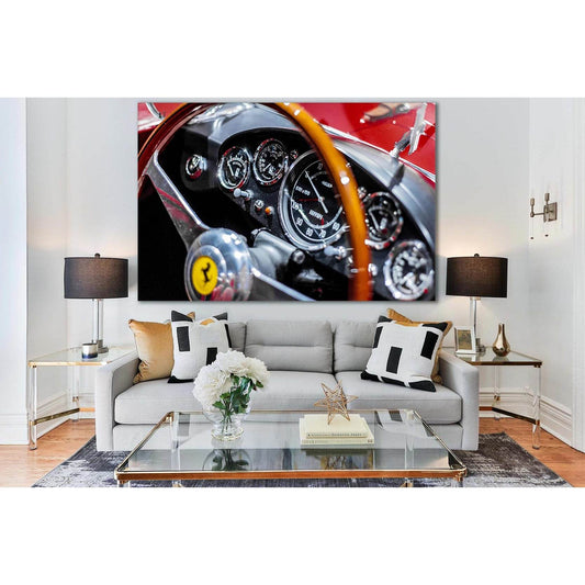 Old Vintage Sport Car №SL785 Ready to Hang Canvas Print - Zellart Canvas Prints 0new, ALL_Products, Engine, Engines Wall Art
