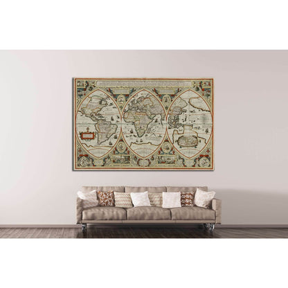 Old World map №1457 Ready to Hang Canvas Print - Zellart Canvas Prints ALL_Products, s-1457
