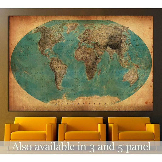Old Vintage World Map Canvas PrintDecorate your walls with a vintage World Map Canvas Art Print from the world's largest art gallery. Choose from thousands of Vintage Map artworks with various sizing options. Choose your perfect art print to complete your