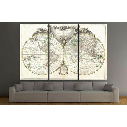 Old World Map №1478 Ready to Hang Canvas Print - Zellart Canvas Prints ALL_Products, s-1478