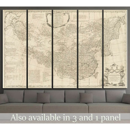 Old World Map №1485 Ready to Hang Canvas Print - Zellart Canvas Prints ALL_Products, s-1485