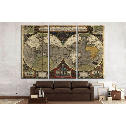 Old World Map №1494 Ready to Hang Canvas PrintCanvas art arrives ready to hang, with hanging accessories included and no additional framing required. Every canvas print is hand-crafted, made on-demand at our workshop and expertly stretched around 100% Nor