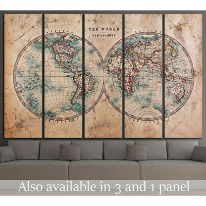 old World map №862 Ready to Hang Canvas Print - Zellart Canvas Prints ALL_Products, s-862