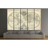 Old World Map №1471 Ready to Hang Canvas Print