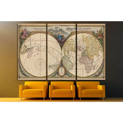 Old World Map №1474 Ready to Hang Canvas PrintCanvas art arrives ready to hang, with hanging accessories included and no additional framing required. Every canvas print is hand-crafted, made on-demand at our workshop and expertly stretched around 100% Nor