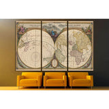Old World Map №1474 Ready to Hang Canvas Print