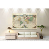 Old World Map №1477 Ready to Hang Canvas Print