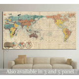 Old World Map №1480 Ready to Hang Canvas Print