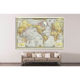 Old World Map №1482 Ready to Hang Canvas Print