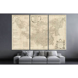 Old World Map №1485 Ready to Hang Canvas Print