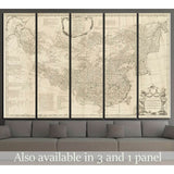 Old World Map №1485 Ready to Hang Canvas Print
